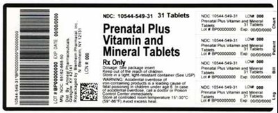 Bottle Label (10544 549 31   65162 668 50)